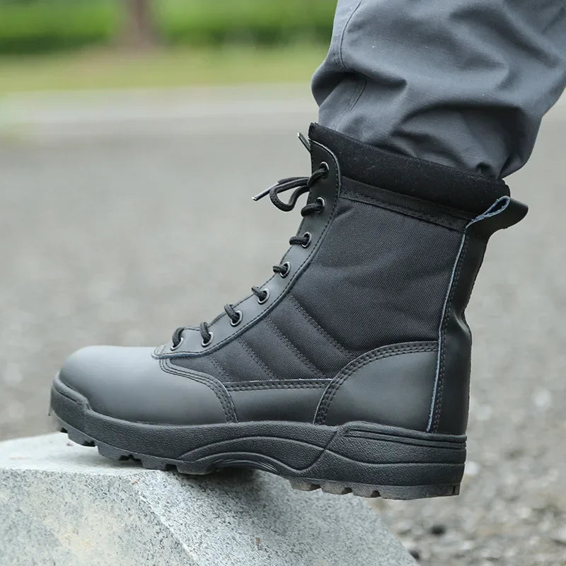 Bottes Militaire Tactiques Legeres et Respirantes pour Randonne et Travail - Unisexe noir