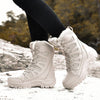 Bottes Tactiques de trekking impermeables et antiderapantes - unisexe beige avec fourrure