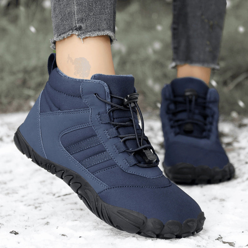 Bottes dHiver Pieds Nus Impermeables bleu1
