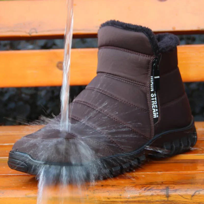Bottes d'Hiver Impermeables & Legeres avec Doublure en Fourrure marron