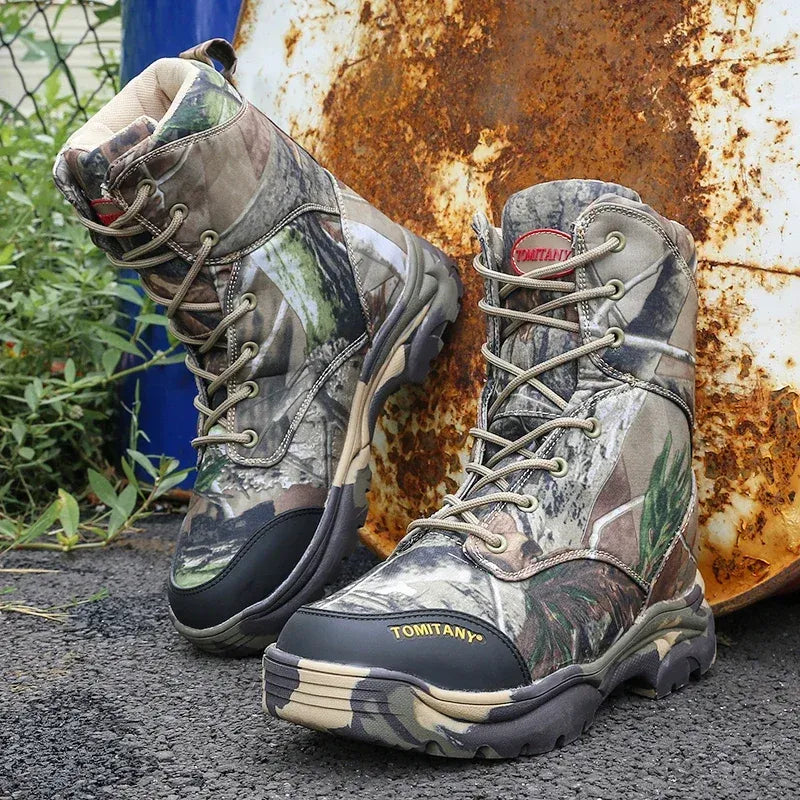 Bottes de Randonnee Camouflage Antiderapantes3