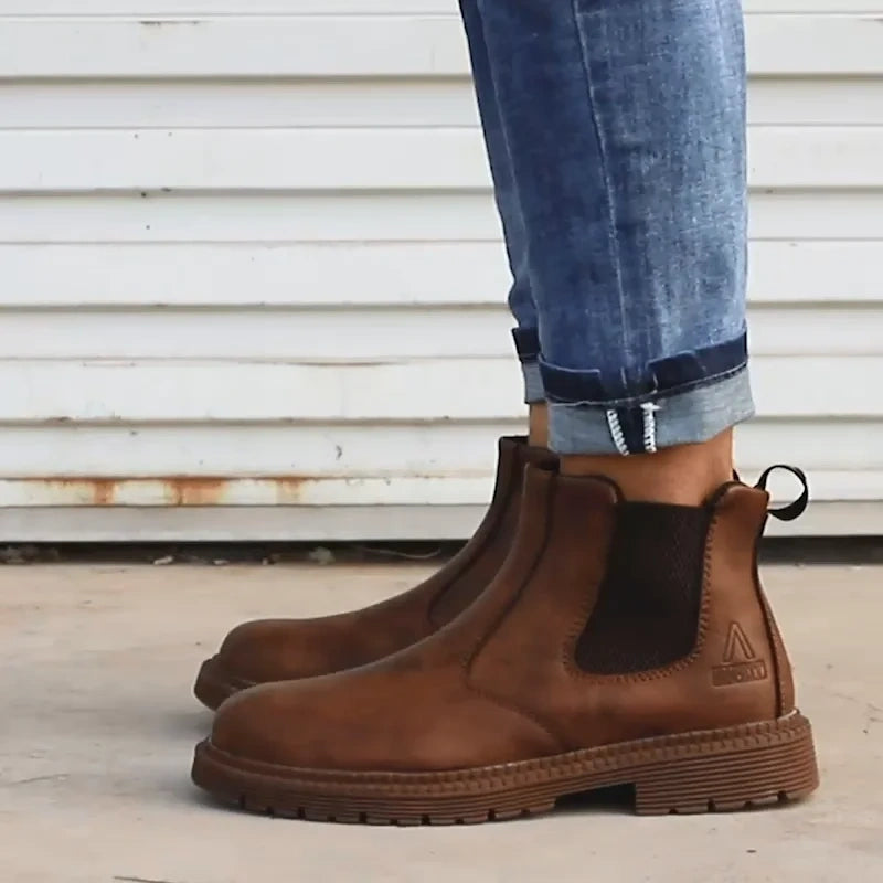 Bottes de Securite a Embout en Acier marron2