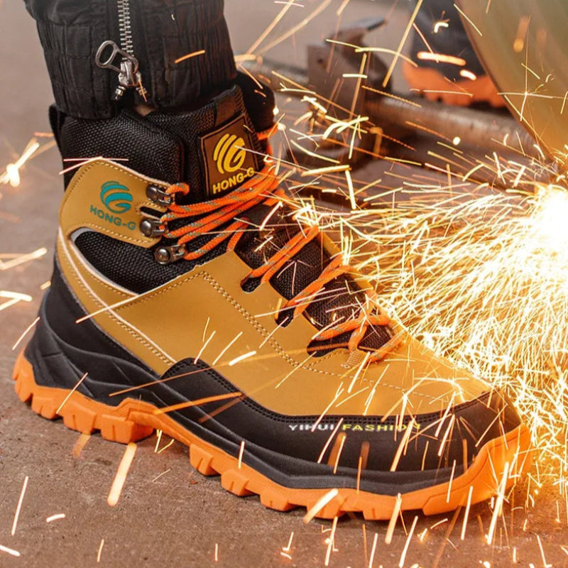 Bottes de Travail Impermeables & Confortables - HONG-G jaune2