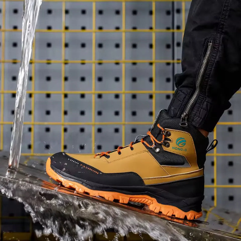 Bottes de Travail Impermeables & Confortables - HONG-G jaune3