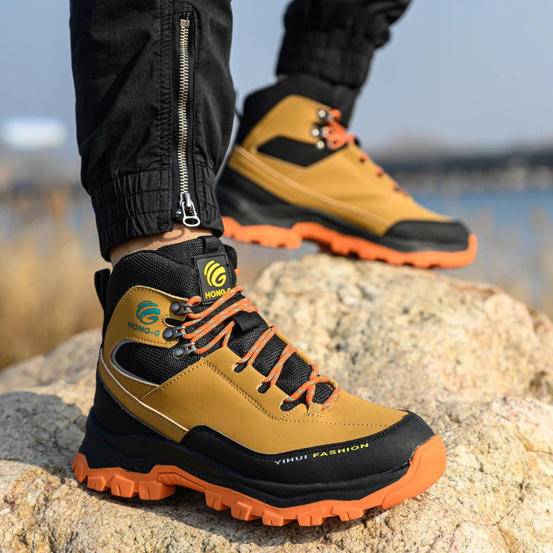 Bottes de Travail Impermeables & Confortables - HONG-G jaune5