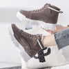 Bottes dhiver en coton a semelles epaisses et chaudes-femme marron2