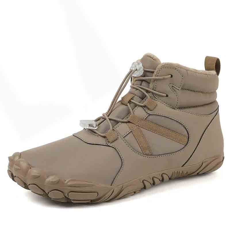 Waterproof winter barefoot boots with fur lining