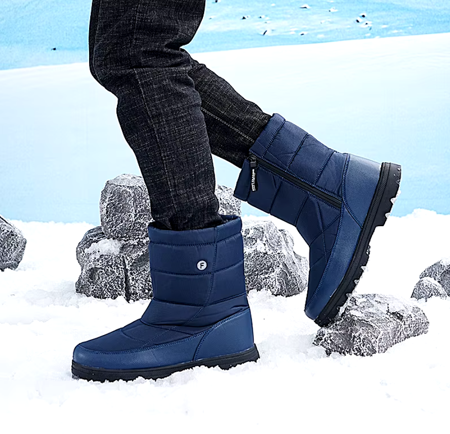 Bottes de Neige Longues en Peluche Imperméables