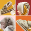 Chaussons dHiver Chauds - Antiderapants et Doubles en Peluche Unisexe gris 