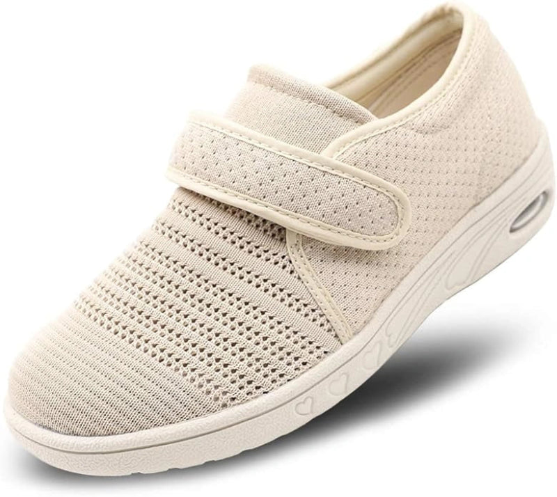 Chaussures Diabetiques Orthopediques Confortables pour Pieds Sensibles - Unisexe beige