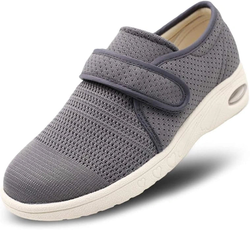 Chaussures Diabetiques Orthopediques Confortables pour Pieds Sensibles - Unisexe gris