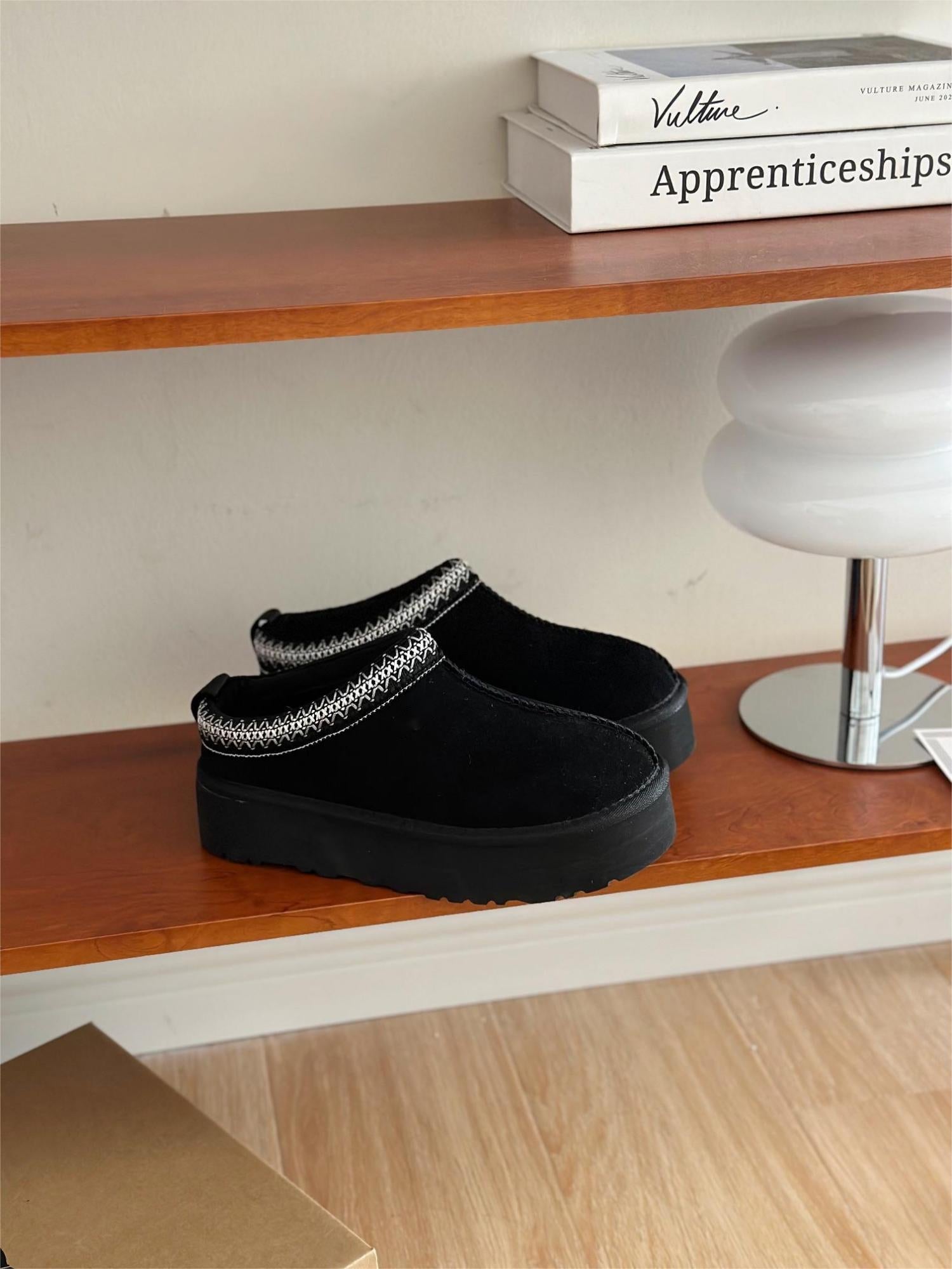 Women's Platform Slip-On Round Toe Slippers