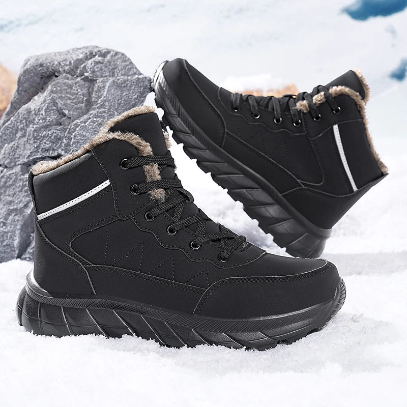 Bottes de Neige Chaudes pour Hommes - Chaussures de Trekking et Randonnée Hiver