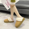 Women's Winter Suede and Fur Mules