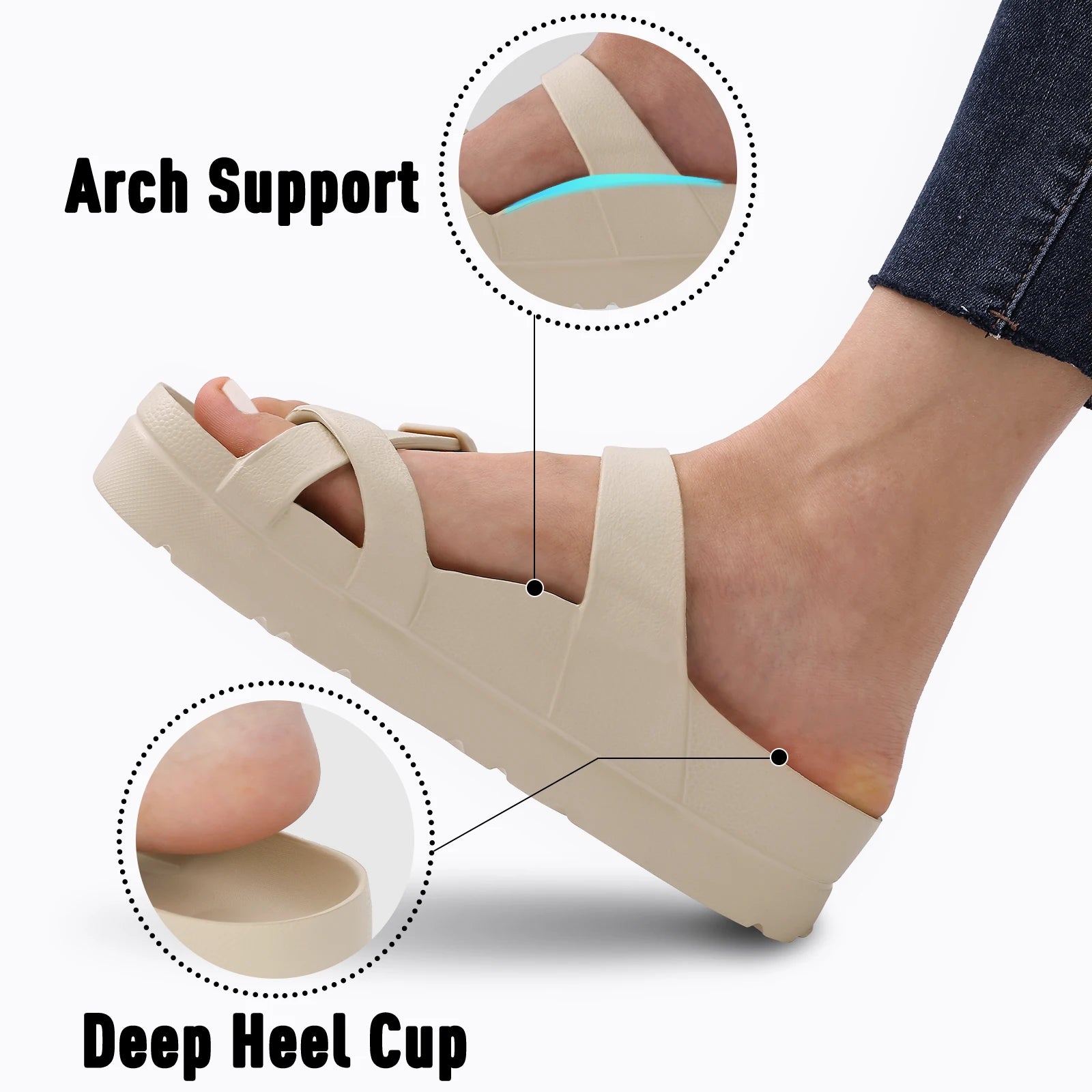 Women's Soft Cushion Arch Support Sandals 